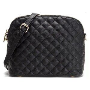 New La Terre Quilted Dome Crossbody Handbag with Adjustable Strap